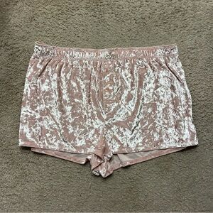 VS PINK pink velvet shorts
